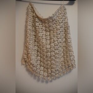 Skirt with shimmer and pearl detail